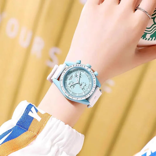 2026 New Lunar Mission Quartz Chronometer with 6 multifunctional pointers - Light Ball Waterproof Strap and Strap Free Delivery