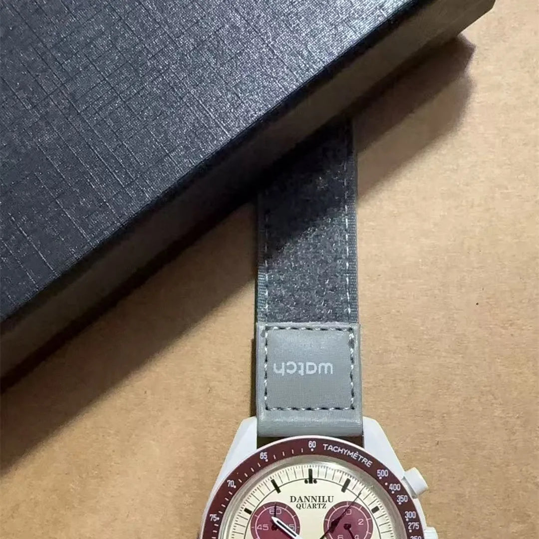 2026 New Lunar Mission Quartz Chronometer with 6 multifunctional pointers - Light Ball Waterproof Strap and Strap Free Delivery