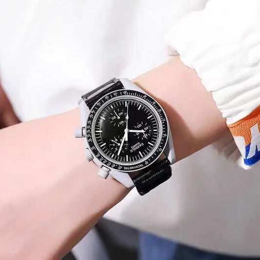 2026 New Lunar Mission Quartz Chronometer with 6 multifunctional pointers - Light Ball Waterproof Strap and Strap Free Delivery