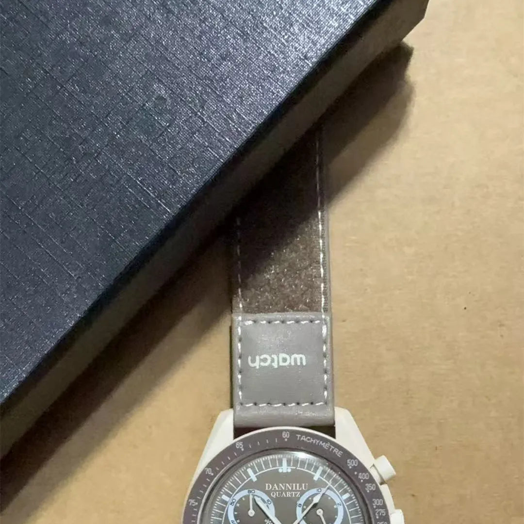 2026 New Lunar Mission Quartz Chronometer with 6 multifunctional pointers - Light Ball Waterproof Strap and Strap Free Delivery