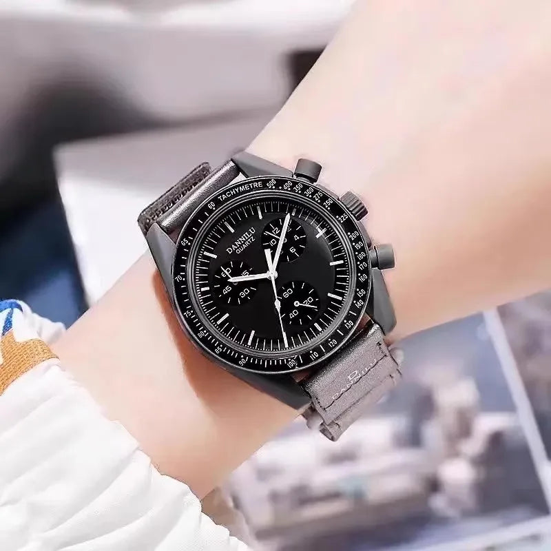 2026 New Lunar Mission Quartz Chronometer with 6 multifunctional pointers - Light Ball Waterproof Strap and Strap Free Delivery